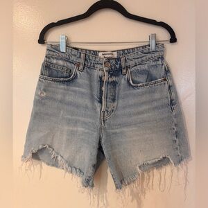 Reformation Raye Mid-Rise Relaxed Jean Shorts 6”